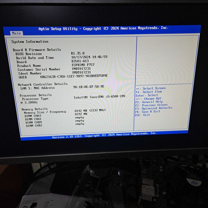 FujitsuEsprimo P757/E90+ i5 6500/DDR4 8GB/PCIe 256ГБ+RX 6300 2Gb GDDR6