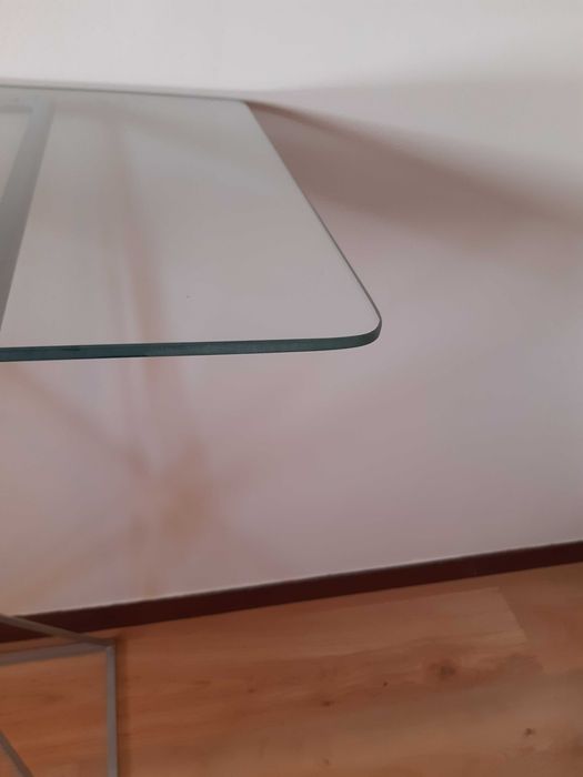Consola / Mesa de apoio com tampo em vidro