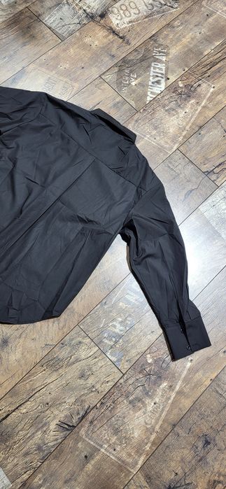 Czarna koszula klasyczna damska bawełna premium oversize uni