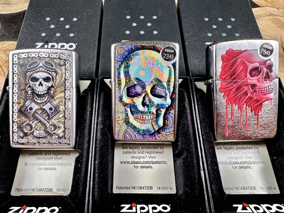 Запальнички Zippo із колекції Skulls нові