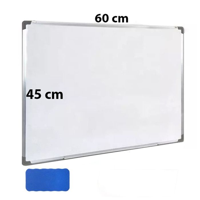 Tablica Suchościeralna Na Ścianę Biała Magnetyczna 60X45 Cm + Gąbka