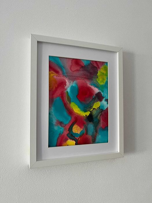 Pintura abstrata em acrílico