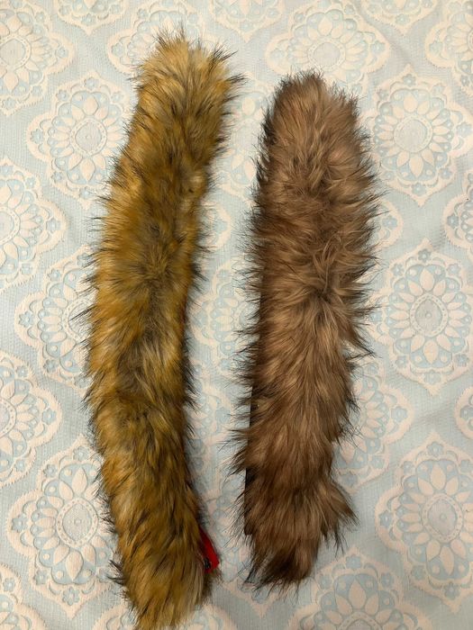 Мех опушка на капюшок зимней куртки на кнопках