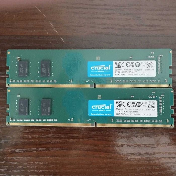 Оперативна пам'ять DDR4 RAM 16 GB Crucial (3200 MHz) (2x8GB)