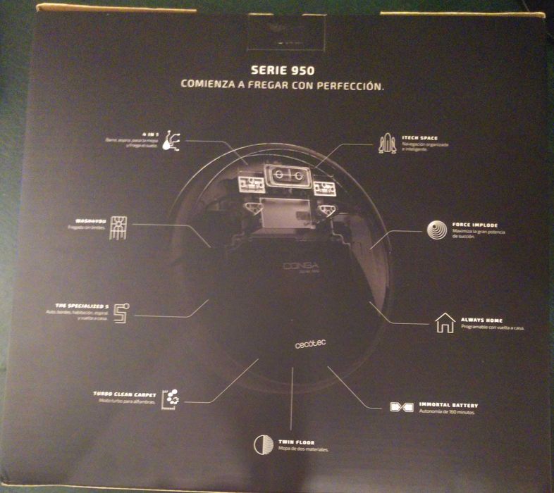 Robot aspirador Cecotec Conga série 950 - Novo.