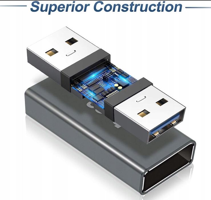 Adapter USB 3.0 Żeński - Żeński USB A - A beczka 5Gbps