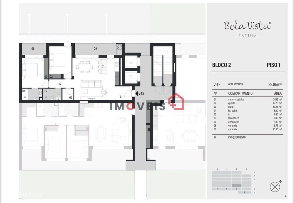 Apartamento T2 - Bela Vista Fátima