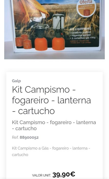 Kit Campismo - GALP