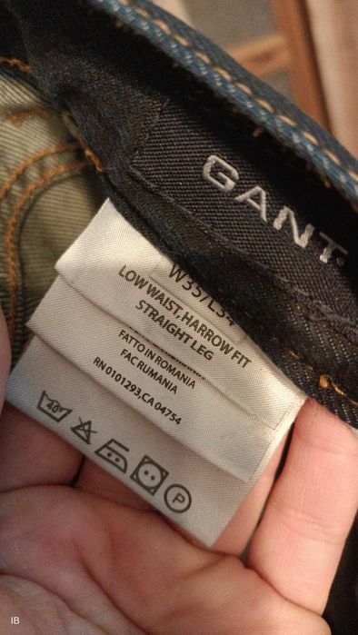 Gant spodnie jeansy 33/34 granatowe nowe