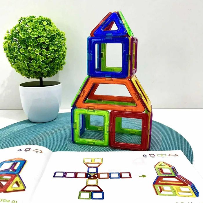 Конструктор магнитный магнітний Limo Toy Транспорт 27 деталей (LT3004)