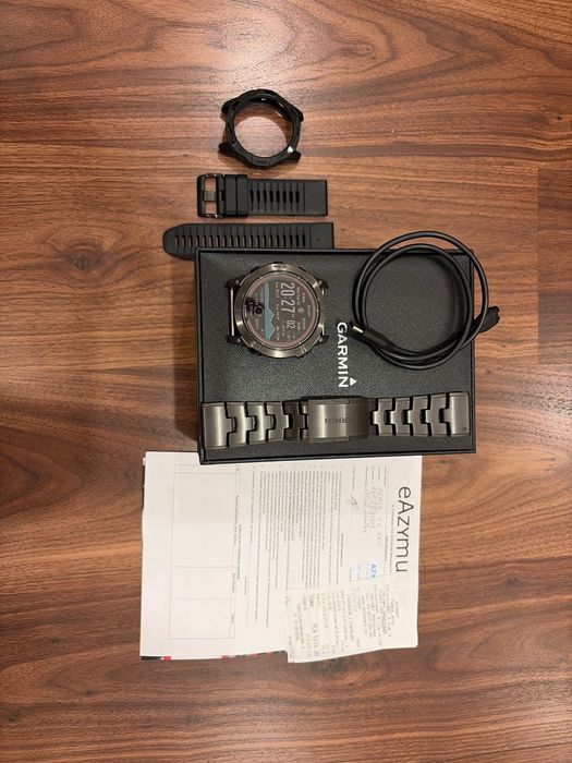 Garmin Fenix 7x pro solar z bransoletą i gumowym paskiem
