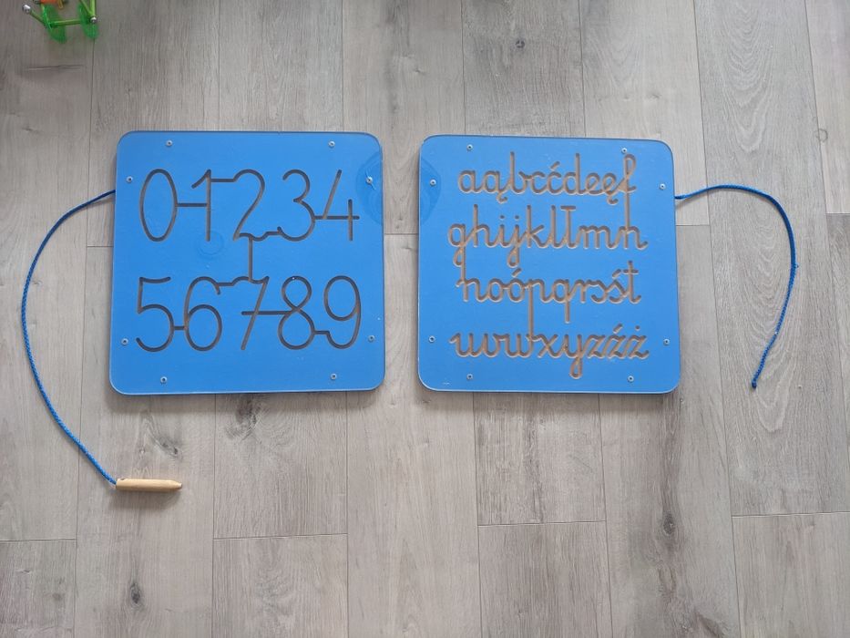 Komplet tablic litery cyfry Montessori