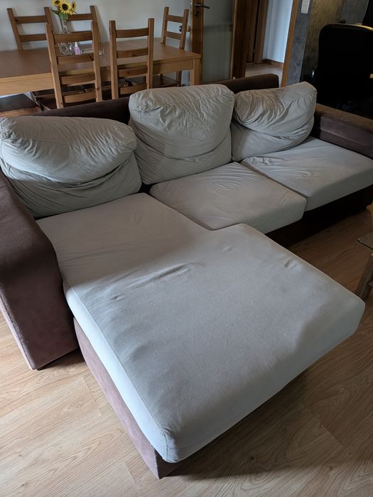 Vendo Sofá com Chaise Longe e com Puff