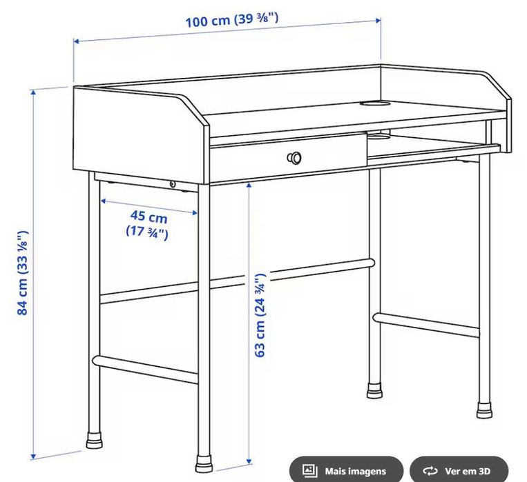 Vendo secretaria e cama infantil novos.