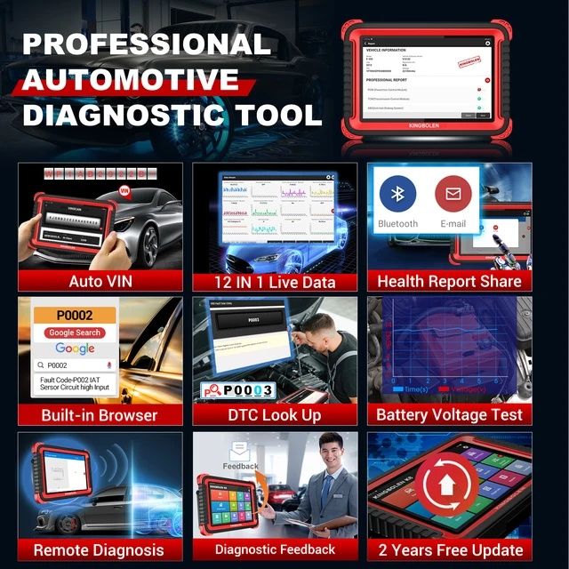 Scanner de diagnóstico Auto Kingbolen K8 2/64GB BLUETOOTH odb2 NOVO
