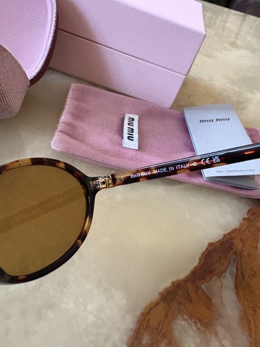 Okulary Miu Miu brazowe