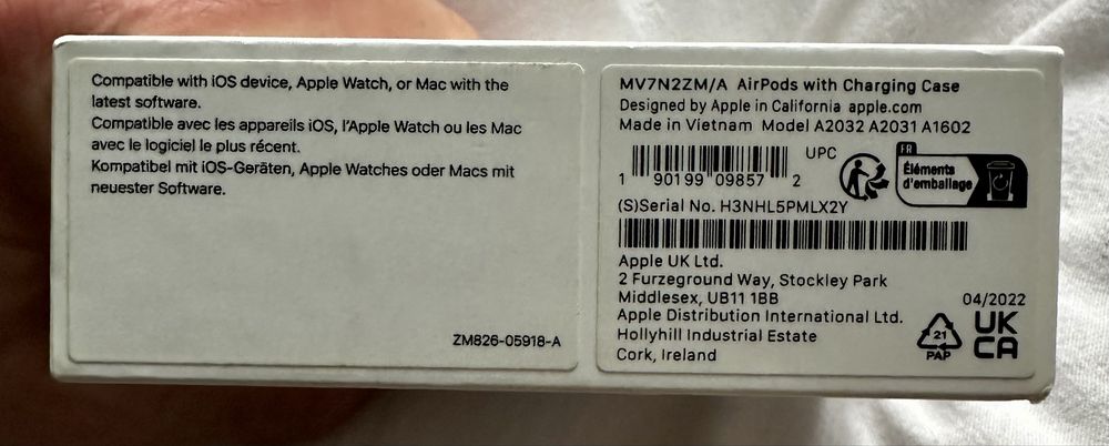Apple Airpods 2 oryginalne