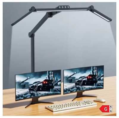Candeeiro de Mesa LED com Braçadeira 24W Regulável Ultra Brilhante para Escritório NOVO
