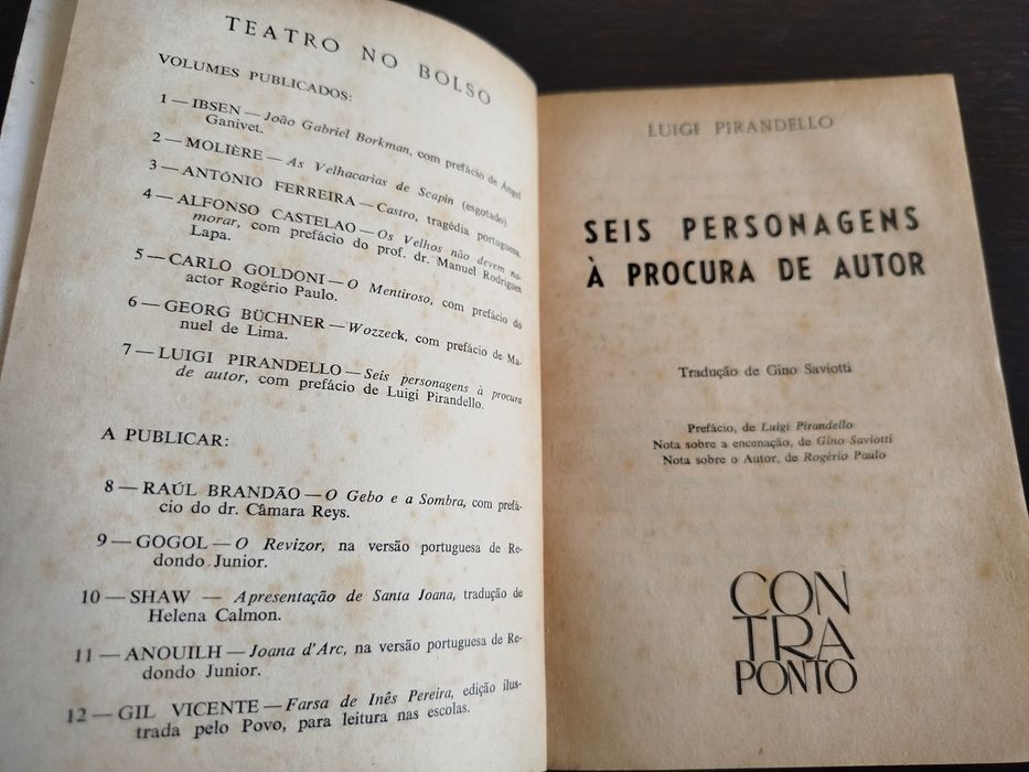 Seis personagens á procura de autor//Luigi Pirandello