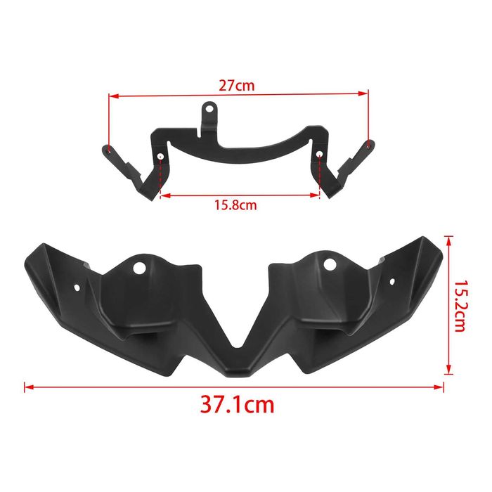Spoiler Aerodinâmico Frontal Kawasaki Z900 - Asa Força Descendente