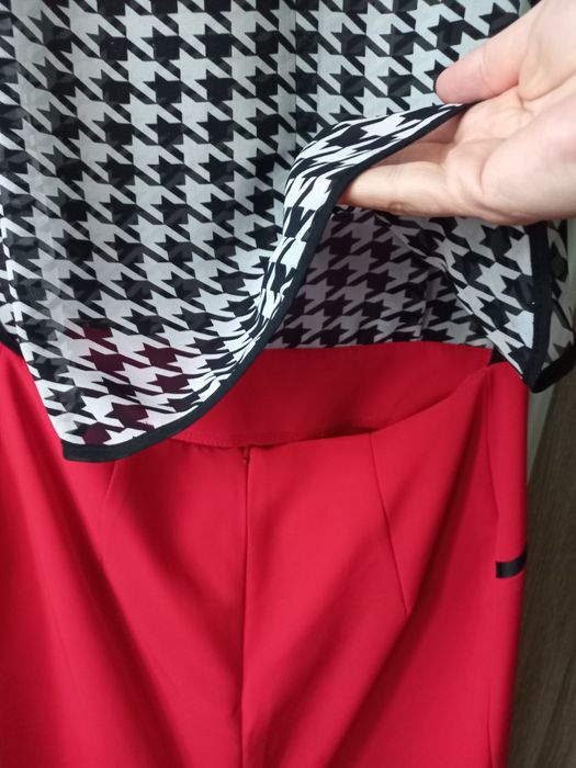 Плаття сукня  Денисса гусяча лапка/червоне