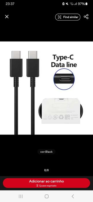 Cabo de carregamento super-rápido,para Samsung.