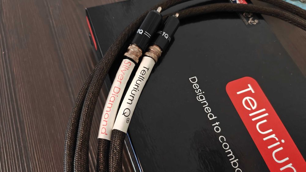 Przewód RCA Tellurium Q Silver Diamond RCA-RCA 2x 1M HI END Kabel