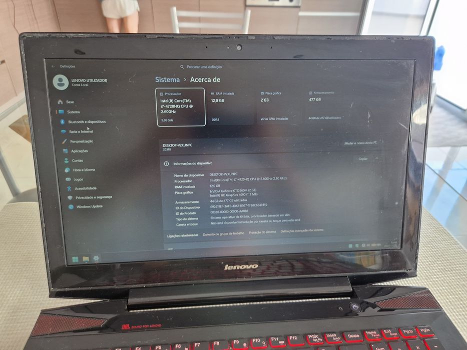 Lenovo Ideapad Y 50-70 Gamer corei7