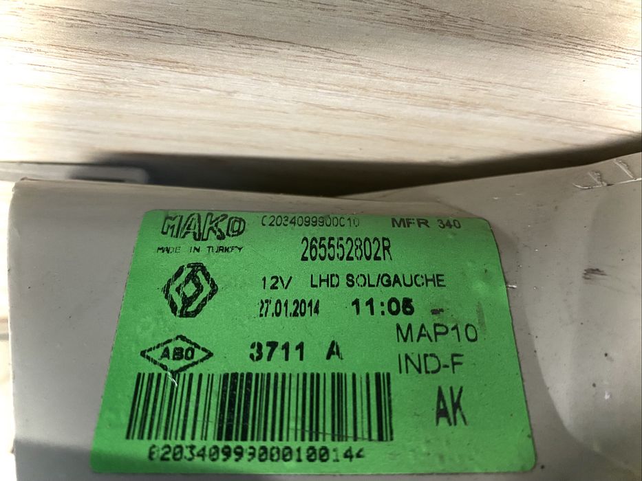 Farolim tras esq renault fluence