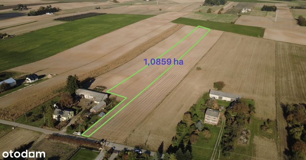 Działka rolno-budowlana 1,09 ha Tomaszowice