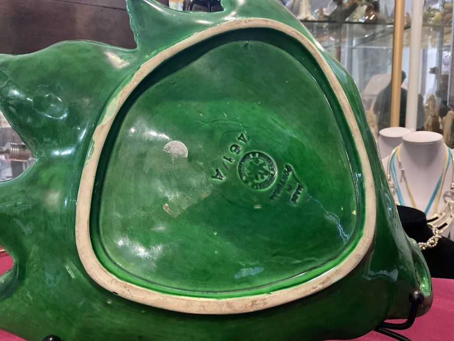 Bordalo Pinheiro folha com camarão faianças 33x28 cm