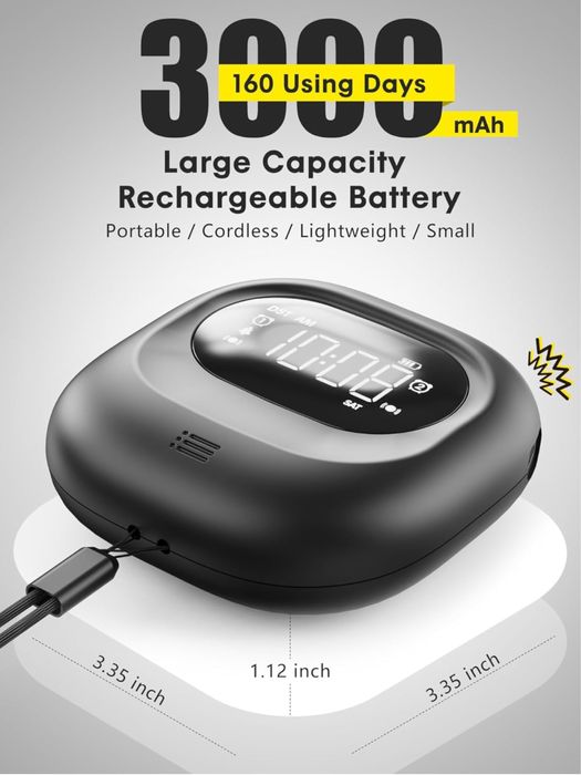 Budzik wibrujacy z podświetlanym wyświetlaczem cyfrowym