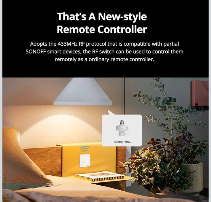 Bezprzewodowy włącznik światła Sonoff T2EU1C-RF