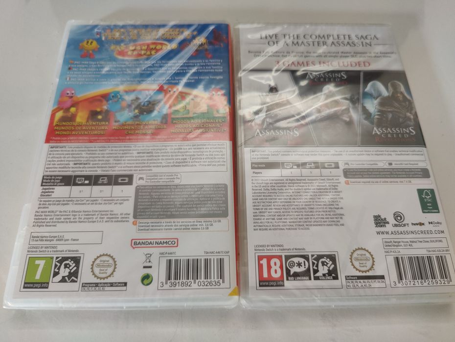 Jogos nintendo switch selados  Assassin's Creed ezio pac man