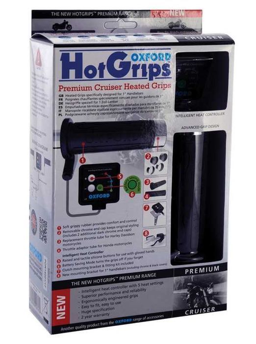 Grzane Manetki Motocyklowe OXFORD EL800 Premium Cruiser