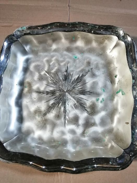 Ozdoba paterka talerzyk stal