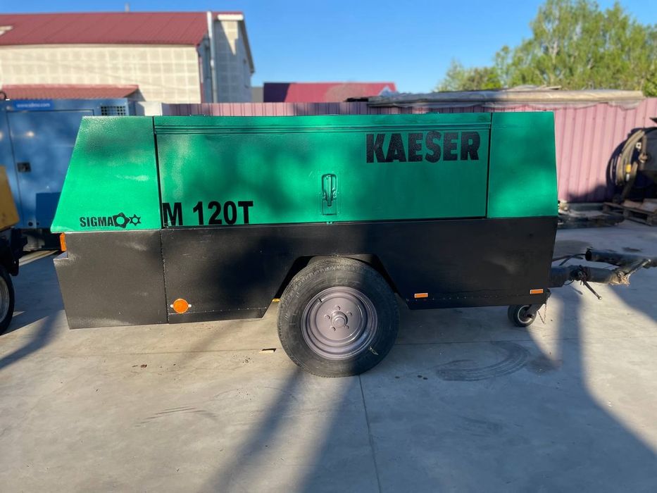 Пересувна дизельна компресорна станція Kaeser M120T. Дизельний компресор для піскострую 11 мкуб, 13 бар. Компресор для бурової чи відбійних молотків