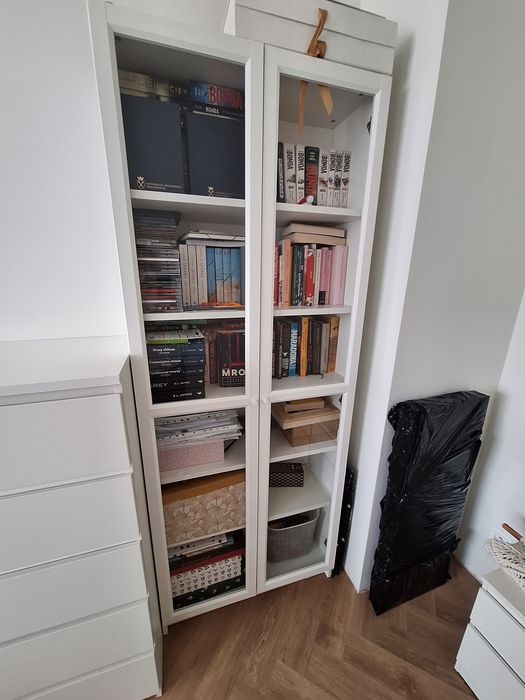 Regał witryna billy oxberg 202 cm ikea
