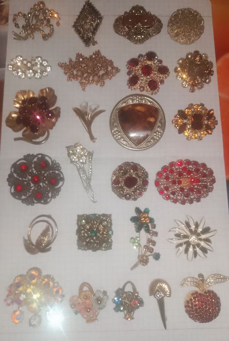 Брошь винтажная позолота