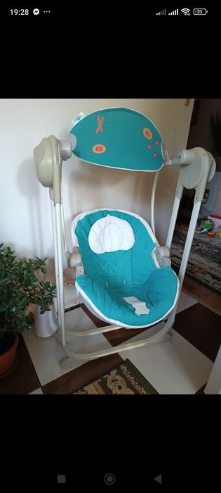 Ліжечко манеж+гойдалка
