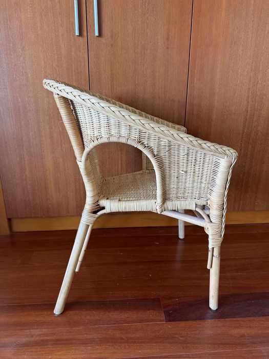 Cadeira em Vime / Rattan Natural - Estilo Boho Chic
