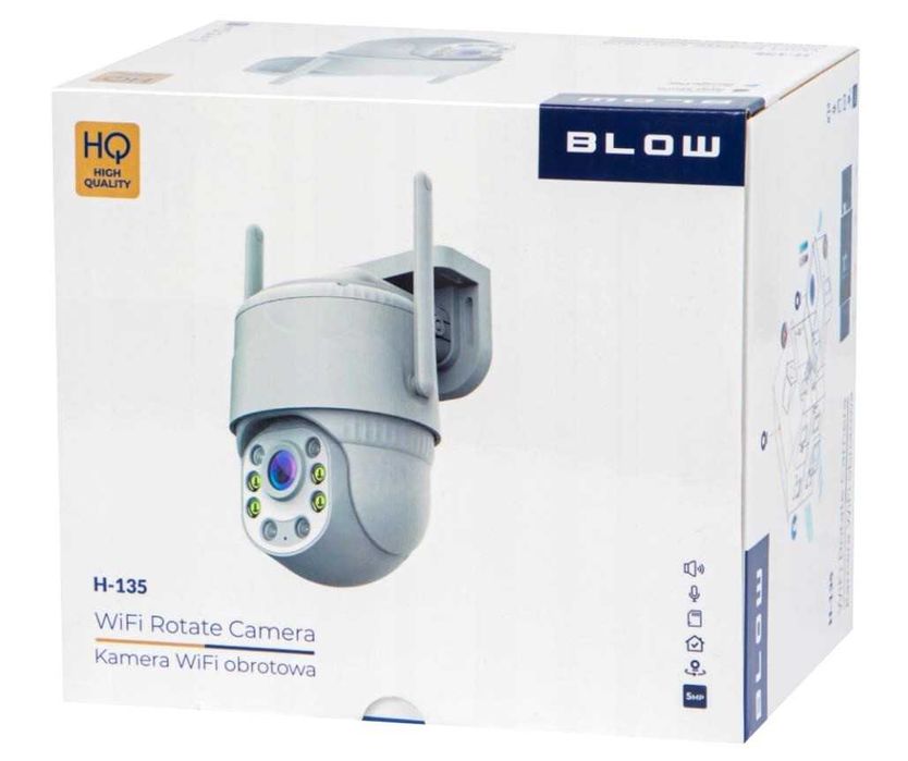 Kamera WiFi IP Zewnętrzna Obrotowa 2,5K Tryb Nocny Ochrona Dom Magazyn