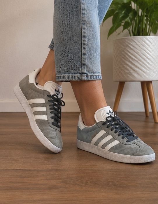 Szare zamszowe buty adidas gazelle rozmiar 36.5