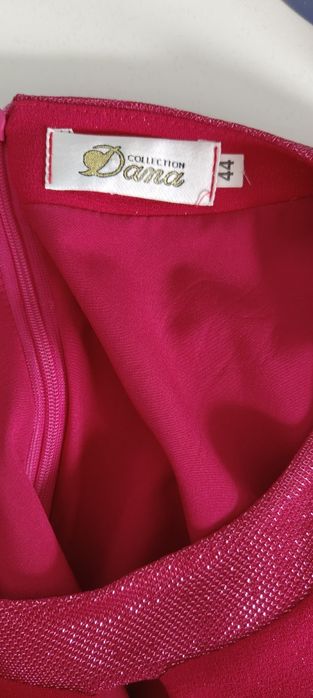 44 XXL xl 42 dana sukienka fuksja z koronką elegancka wizytowa wyjścio