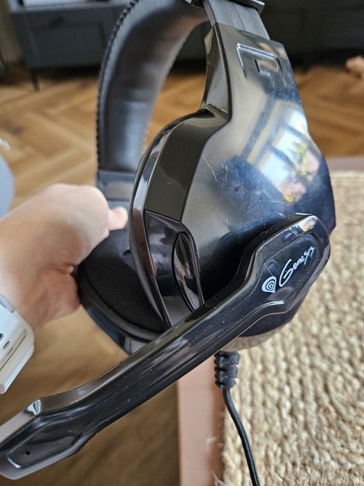 Słuchawki przewodowe z mikrofonem, jack