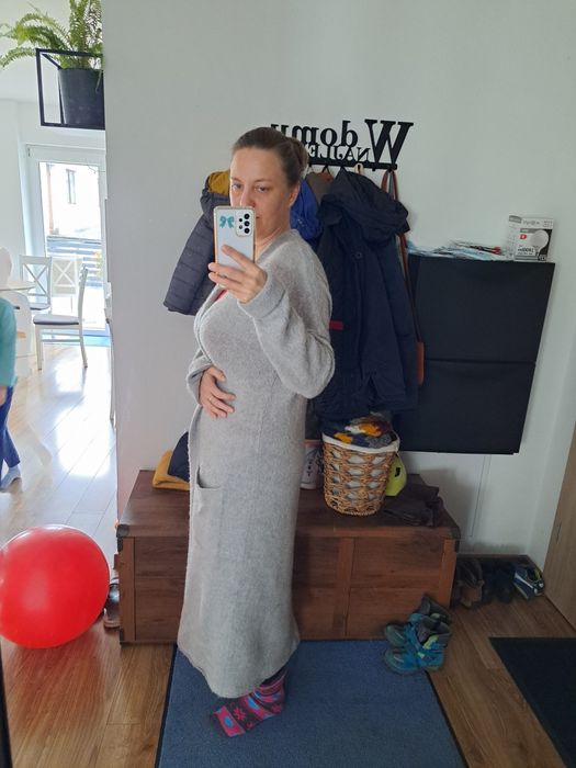 Sweter kardigan długi ciepły Reserved