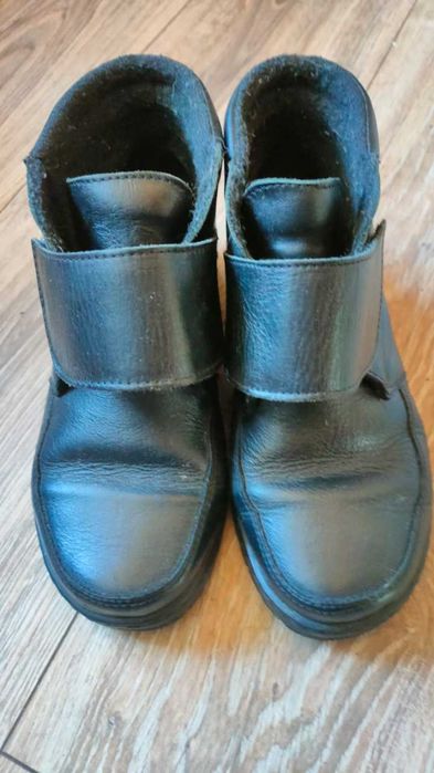 Botki zimowe, damskie, skóra naturalna, rozmiar 37