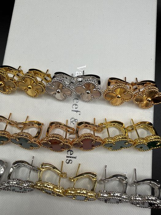 Серьги van cleef, vca , ван клиф, конюшина , клевер