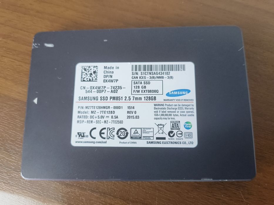 SSD Samsung PM851 128GB 2.5" SATA III (MZ-7TE128D)