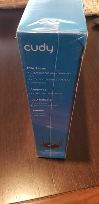 Cuddy AX1800 Dual Band Smart Wi-Fi 6, Model: X664286125874945123